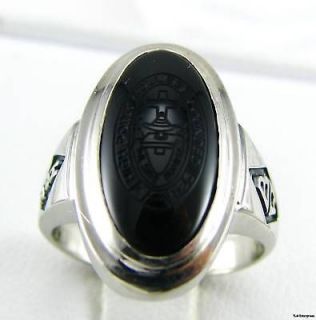 HIGH POINT COLLEGE   10k White GOLD *Onyx* RING