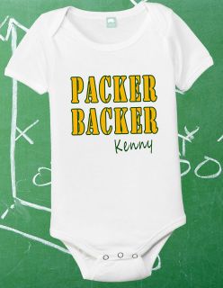 Green Bay Packer Onesie Packer Backer Onesie Baby Packers Shirt Infant 
