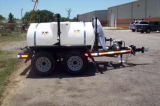 Water Wagon 500 Gallon Tank,2 Water Pump,Adjustable Spray Bar to 25 