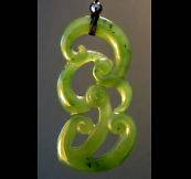 Maori Koru Pendant Necklace Green Jade Greenstone Nephrite NZ Pounamu 