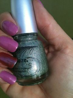 china glaze KALEIDOSCOPE nail polish green HOLOGRAPHIC hes going in 