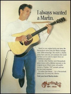 THE 1991 C.F. MARTIN SHENANDOAH GUITAR AD 8X11 ADVERTISEMENT FIT FOR 