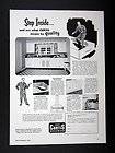 Curtis Woodwork Wood Kitchen Cabinets 1950 print Ad advertisement