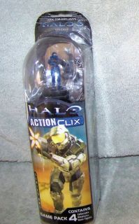 HALO ACTION CLIX GAME PACK SERIES 1 2007 4 GAME FIGURES #4