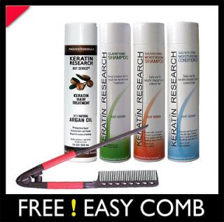   Keratin hair complex treatment straightening Large kit Free Easy comb