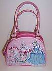 Pink Disney Princess CINDERELLA Zippered HANDBAG PURSE Tote Bag Satin 