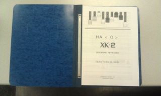Hammond Organ XK2 Owners Manual Printed and Bound