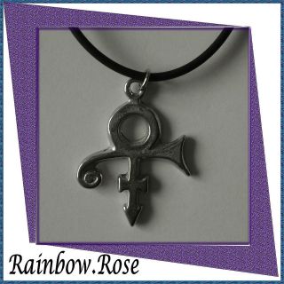 Prince Symbol #P5s Choker Necklace silver tone Pewter Power Generation 