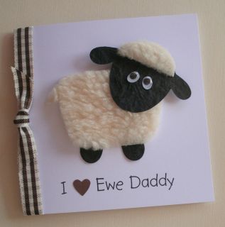 Handmade personalised Sheep I love Ewe Daddy / Dad/Grandpa etc 