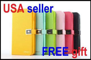   * FREE GIFT iPhone 4 4S Mercury Leather Diary Wallet Case Gel Cover