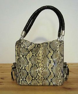   Michael Kors Skorpios Natural Genuine Python Shopper Tote Handbag