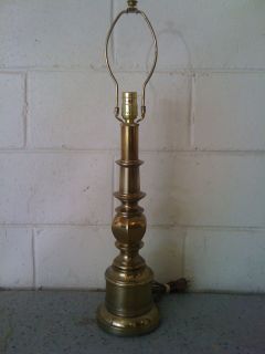   Vintage Brass Stiffel Table Lamp w/Original Harp & Cap Finial