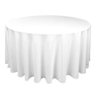 120 ROUND SEAMLESS PURE WHITE TABLECLOTHS~WE​DDING~