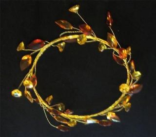   10 ACRYLIC FALL LEAVES WREATH CANDLE CENTERPIECE RING AUTUMN HARVEST