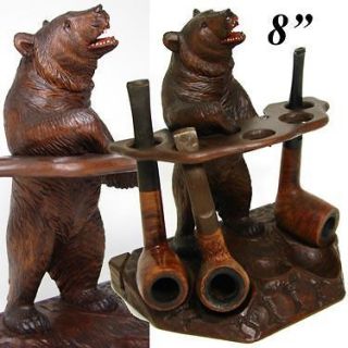   Black Forest 8 Bear Figure, a FIVE Tobacco Pipe Holder Display Piece