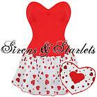   NEW RED VALENTINE CUPID GLITTER HEART FANCY DRESS OUTFIT COSTUME