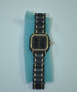 NEW Certina Vintage Ladies Watch Gold Black Swiss Quartz (new battery)