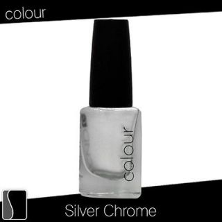 silver chrome nail polish in Nail Polish