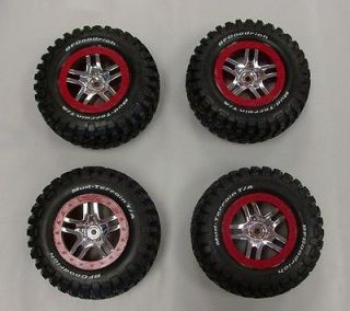 Traxxas Slash 4X4 PRO BF Goodrich Tires 12mm Wheels NEW 6808 RED