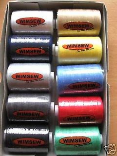 WIMSEW POPULAR COLOURS POLYESTER SEWING MACHINE THREAD