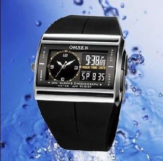   Alarm Led Analog Digital New mens Waterproof Quartz Sport Wrist Watch