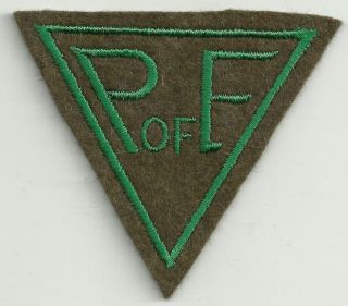 WWI PORT OF EMBARCATION, GREEN emb on brown wool, excellent con, no 