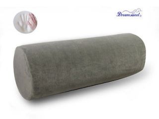 TWO Memory Foam Neck Round Roll Pillow Cervical & Lumbar Support w 