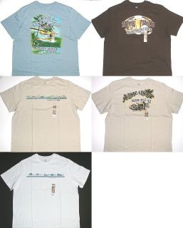 New GEORGE Mens Graphic Crewneck T Shirt Fishing Golf Beer or 