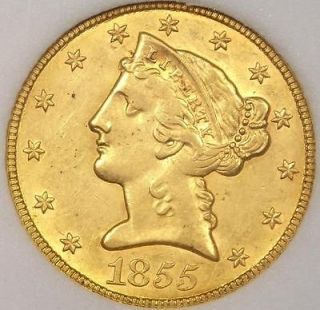   Gold Half Eagle $5   Choice Uncirculated   Rare Early Date Coin