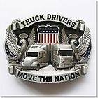 TRUCK DRIVERS MOVE THE NATION BELT BUCKLE american trucker 18 wheeler 