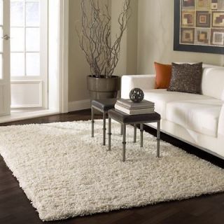 Area Rug White 6 7 x 9 Shag & Flokati Shed Free Carpet