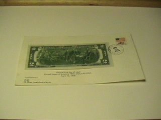   of Arizona 1976 first day issue 2 dollar bill complete w/13 cent stamp