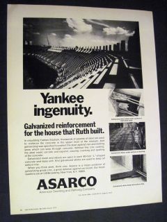 Construction images from rebuilding of Yankee Stadium NY 1975 Asarco 