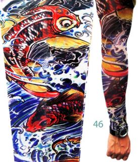 FAKE TATTOO SLEEVE ARM STOCKING FANCY DRESS/STREET WEAR KOI FISH 46