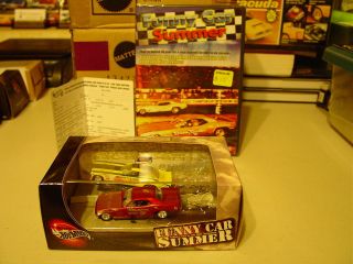 HOT WHEELS 1972 FUNNY CAR SUMMER BARRACUDA CHARGER + DVD DRAGSTER 