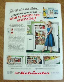 1950 Kelvinator Refrigerator Ad