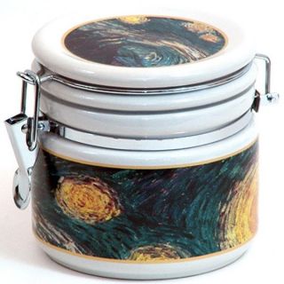 Vincent Van Gogh Starry Night 8 oz Stoneware Canister Based original 