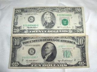 20 dollar bill in Small Size Notes