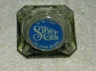 Very Nice Rare Silver City Smoke color Ashtray Vintage closed casino