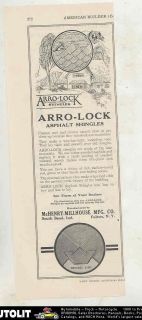 1924 Arro Lock Asphalt Shingles McHenry Millhouse MFG Co Ad Fulton New 