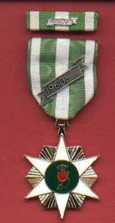 Vietnam Campaign Military Award medal with ribbon bar and 60 device 