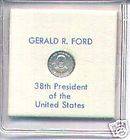 FRANKLIN MINT STERLING SILVER 10MM PRESIDENTIAL COIN   GERALD FORD