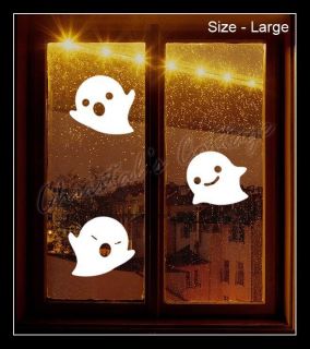  Large Ghosts Cute Halloween Wall Window Decoration Car Sticker Scary