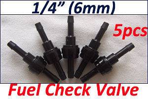 6mm) 5PCS Inline Fuel Check Valve Diesel Gas Air Liquid One Way 