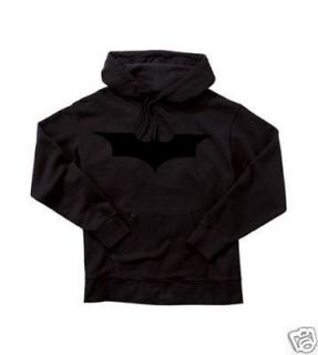 New Black on Black BATMAN hoodie hooded sweatshirt Dark Knight