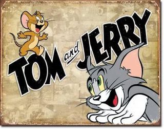 Tom and Jerry Cartoon Vintage Tin Sign Home Decor Large Variety! Buy3 
