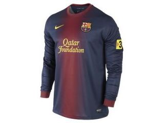   BARCELONA LONG SLEEVE HOME AUTHENTIC SOCCER JERSEY 2012/13 SIZE MEDIUM