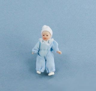 Dollhouse Miniature Porcelain Baby Boy Doll #WCPD88B