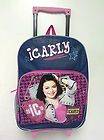 NEW iCarly backpack on wheels 16 inches standard book bag rolling 