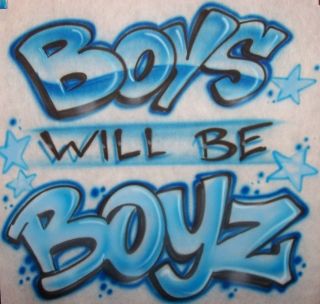 Iconic Boyz Airbrush Boys will be BOYZ Airbrushed T Shirt